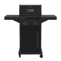 Char-Broil Performance Series™ FlavorMax™ 2 Burner Gas Grill Cabinet with Foldable Side Shelves Black