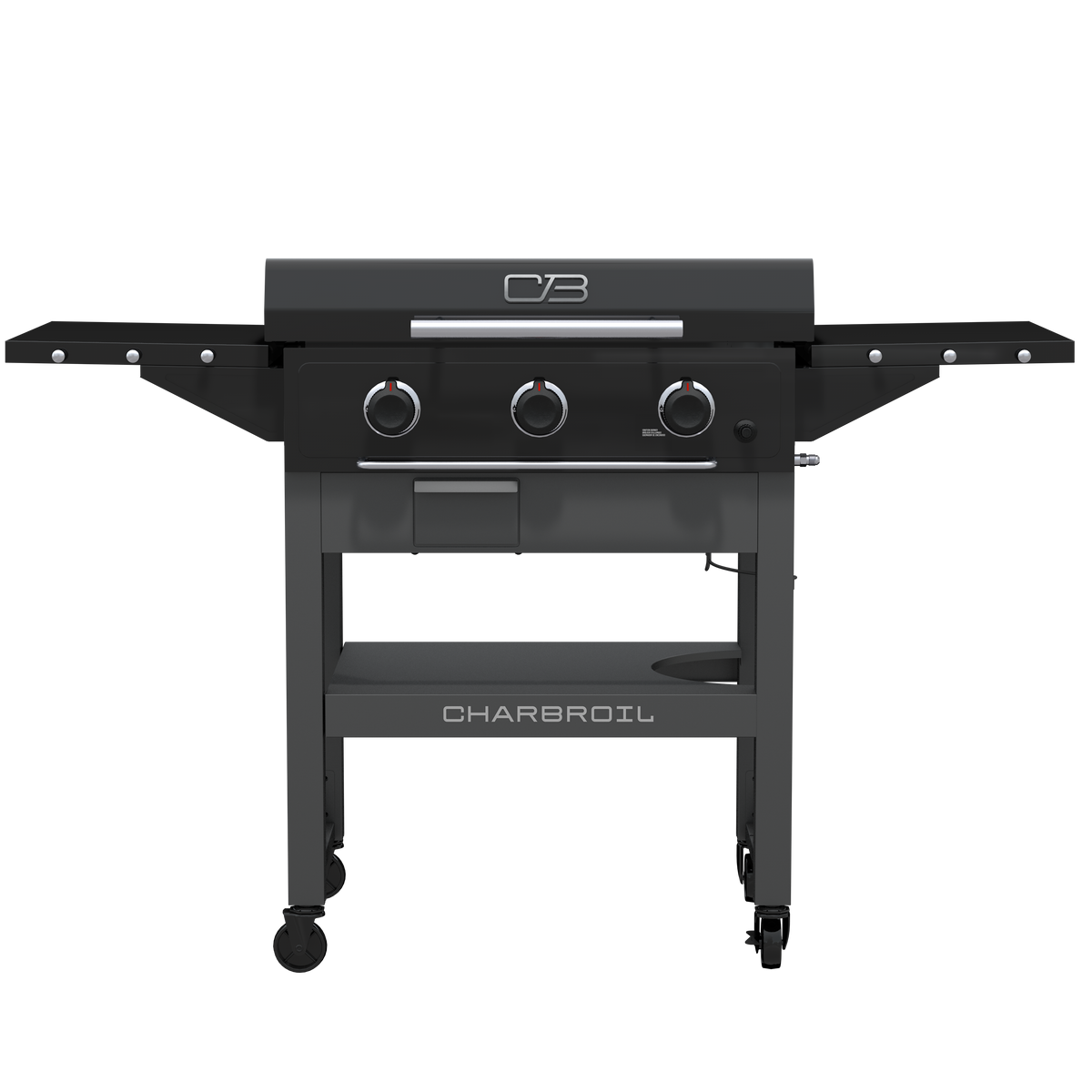 Char-Broil Charbroil® 28" XL Performance Series™ Propane Gas Griddle with Cart 3 Burner Flat Top Grill, Black 463258924