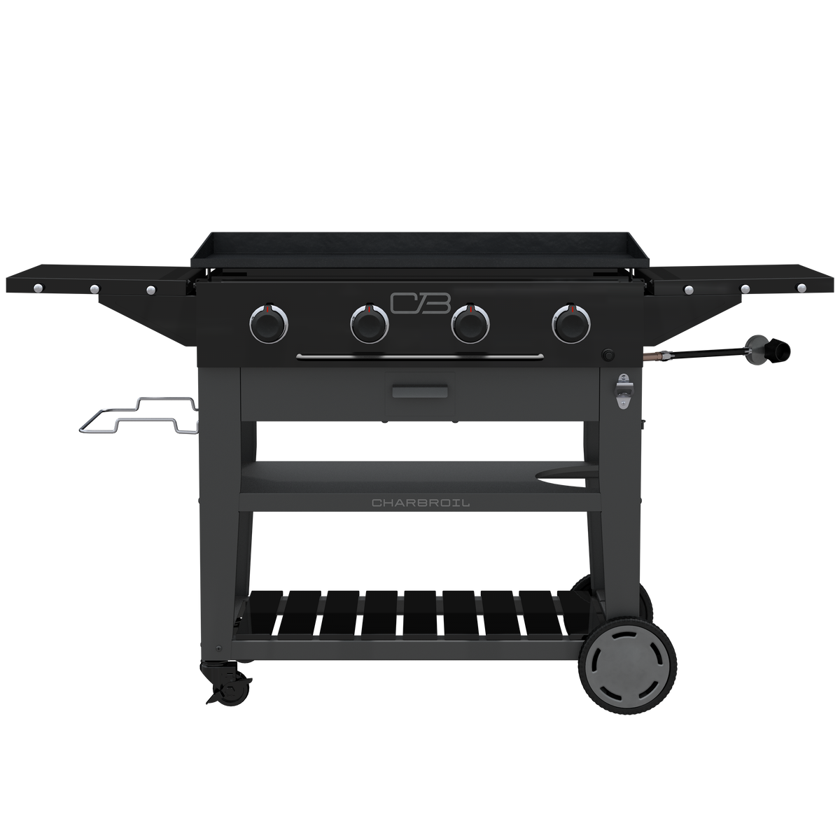 Char-Broil Charbroil® 36" Performance Series™ Propane Gas Griddle with Cart 4 Burner Flat Top Grill, Black 463259124