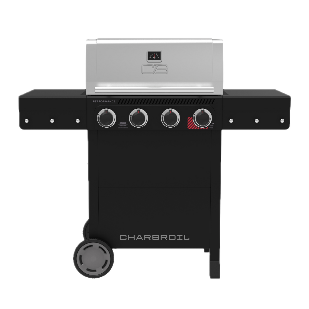 Char-Broil Performance Series™ 4-Burner Gas Grill with Sear Burners (Cart, Black/Stainless Steel)