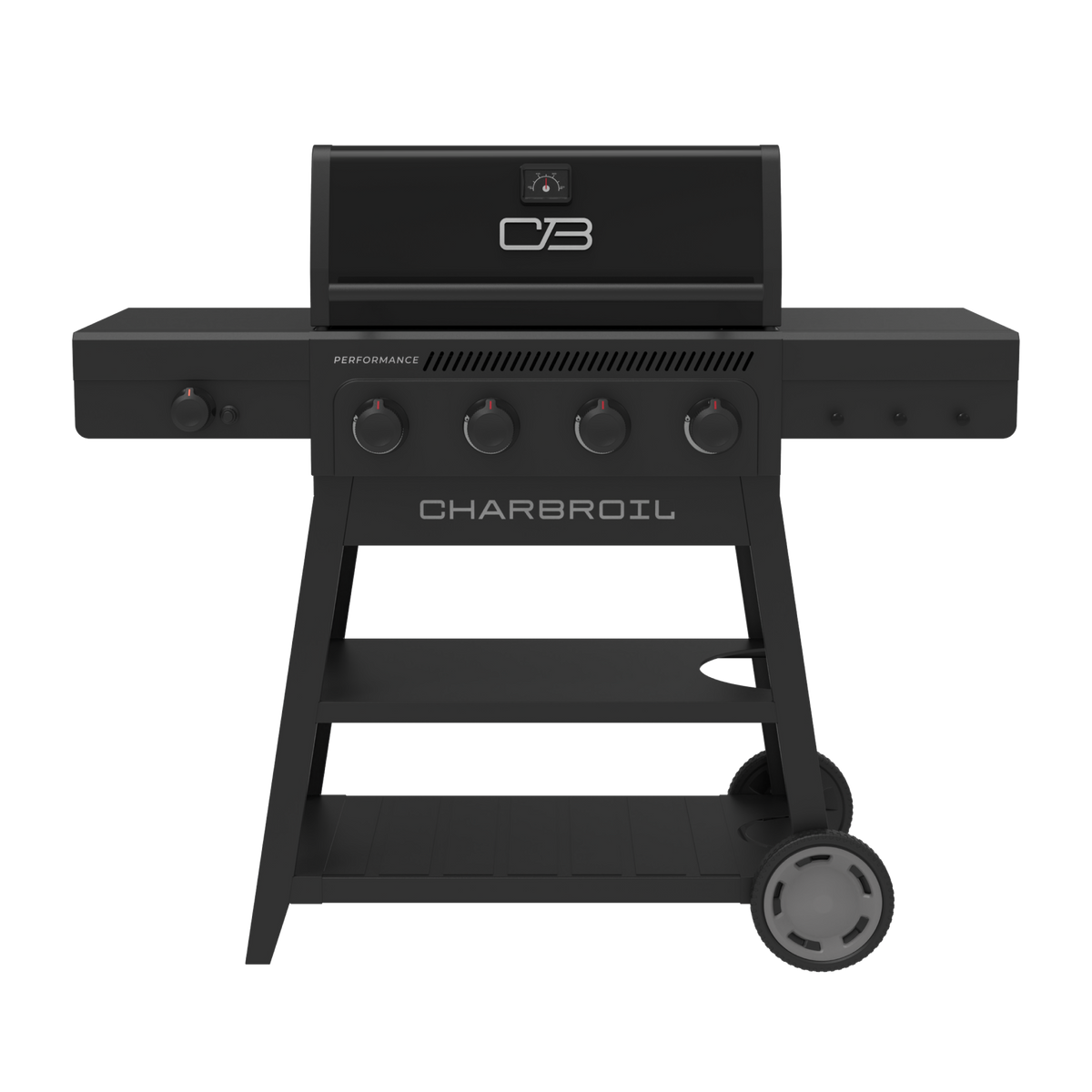 Char-Broil Performance Series™ FlavorMax™ 4 Burner Cart Gas Grill with Side Burner Blackout