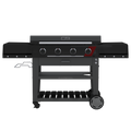 Char-Broil Charbroil® 36" Performance Series™ Deluxe Propane Gas Griddle with Cart 4 Burner Flat Top Grill, Black 463285924