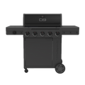Char-Broil Performance Series™ FlavorMax™ 5 Burner Gas Grill Cabinet with Side Burner and 12" Griddle Black Gray