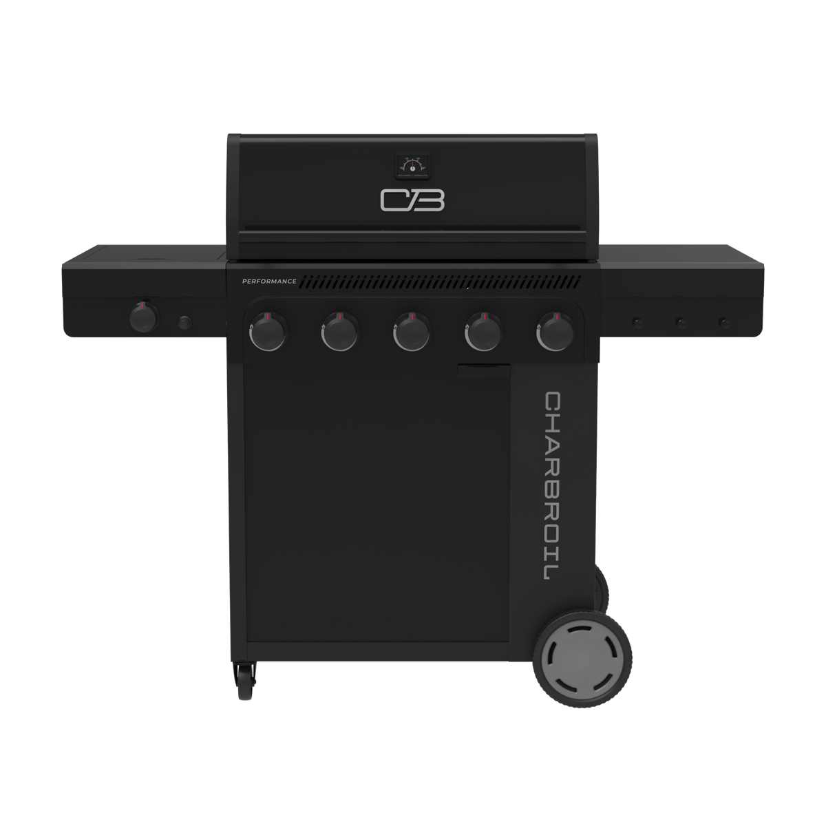 Char-Broil Performance Series™ FlavorMax™ 5 Burner Gas Grill Cabinet with Side Burner Blackout