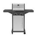 Char-Broil Performance Series™ FlavorMax™ 2 Burner Gas Grill Cabinet with Foldable Side Shelves Gray Stainless