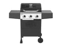 Expert Grill, 3-Burner Propane Gas Grill with Side Table and Wheels, Black