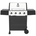 Expert Grill 4-Burner Propane Gas Grill with Side Shelves and Wheels, Stainless Steel