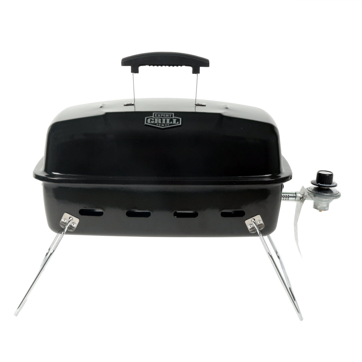 Expert Grill 1-Burner Black Portable Propane Gas 17.5 inch Grill, with Removable Lid