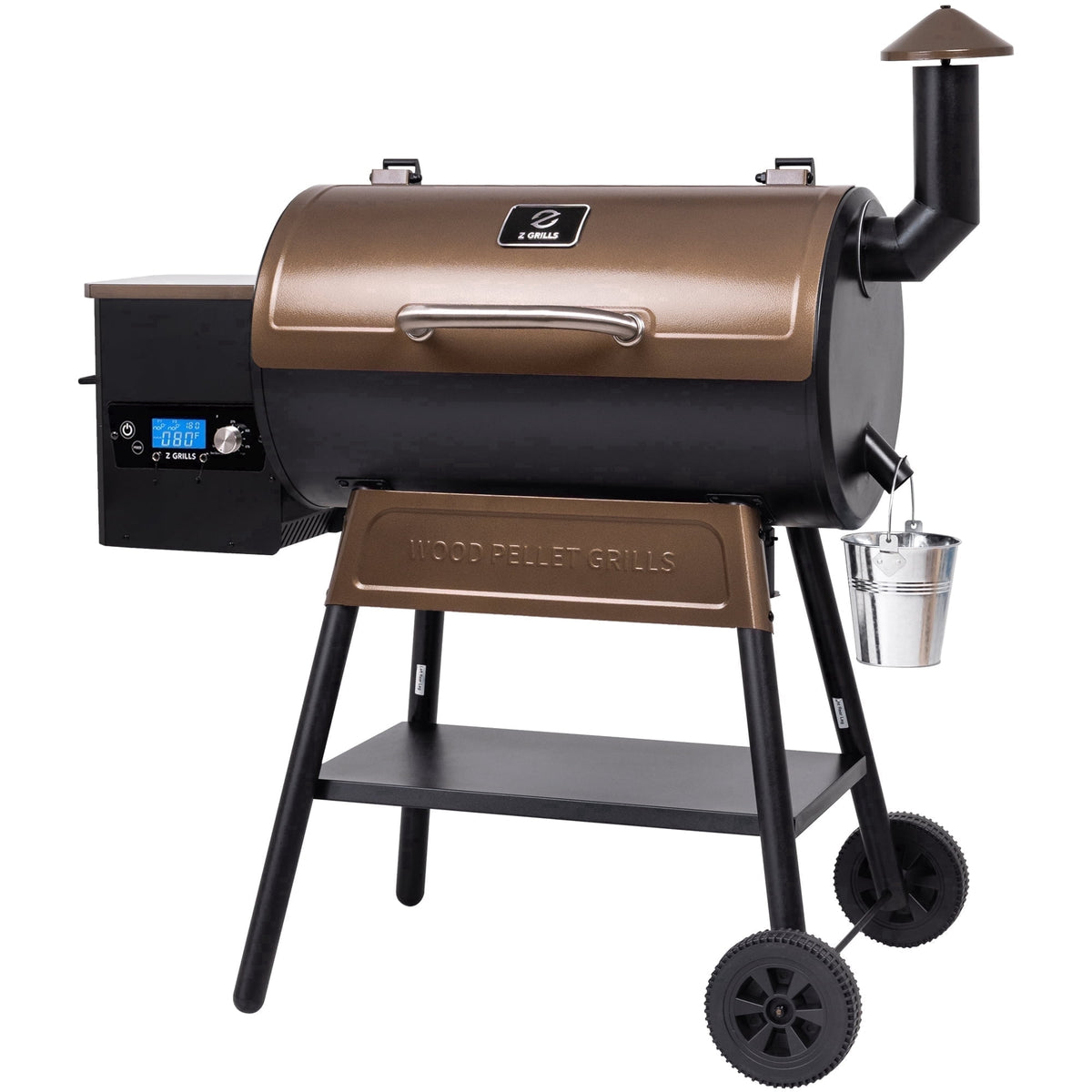 Z GRILLS Grill Elite ZPG-550B4 549 sq.in Wood Pellet Grill & Smoker, Latest PID 3.0 Controller, 2 Meat Probes, Auto Temperature Control, 8 in 1 BBQ- Bronze