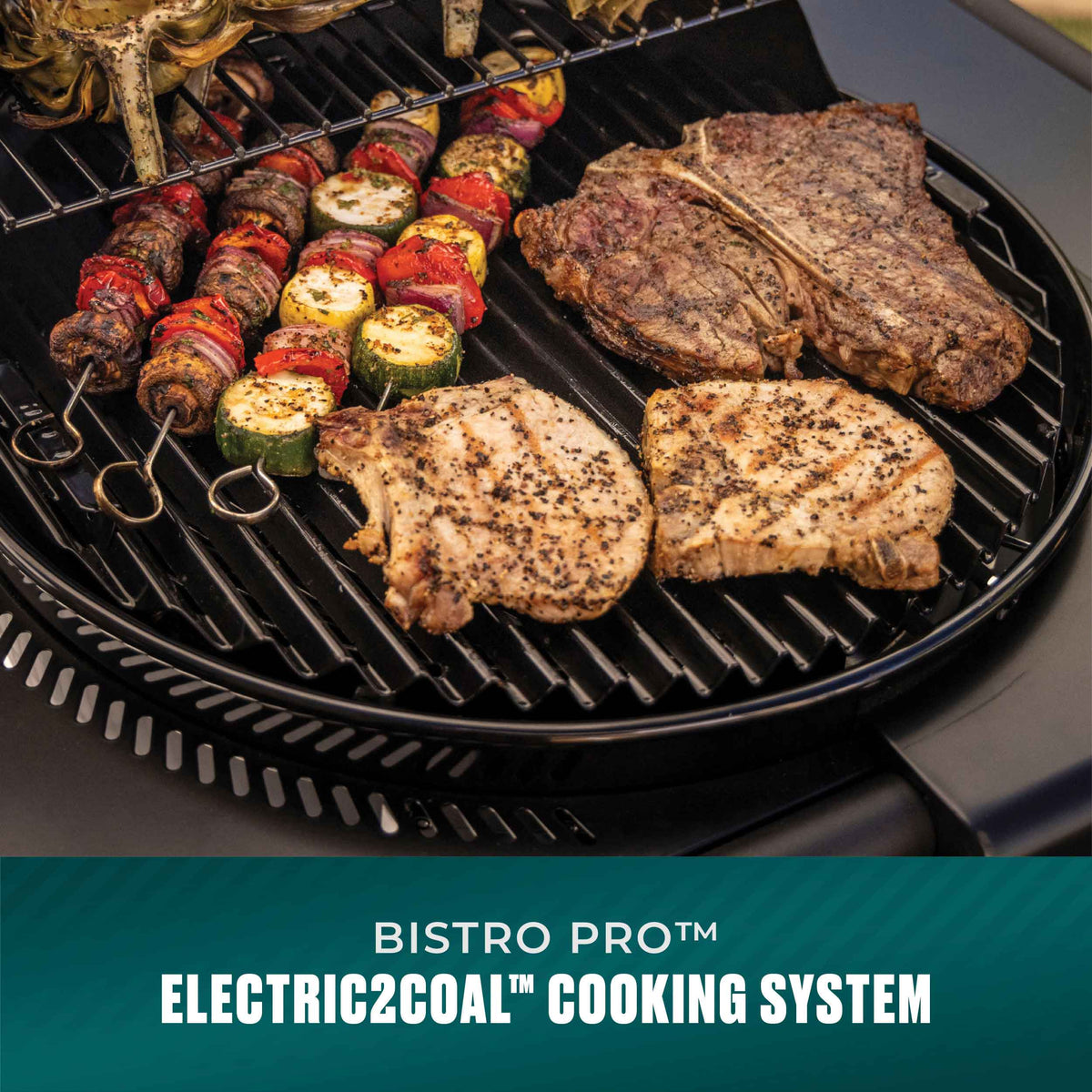 Char-Broil Bistro Pro™ Electric Grill + Charcoal Mode Blackout product view 6