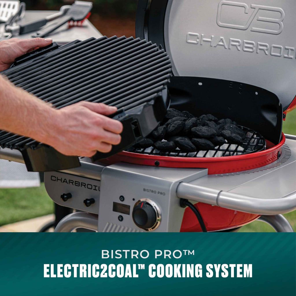 Char-Broil Bistro Pro™ Electric Grill & Griddle + Charcoal Mode Red product view 6