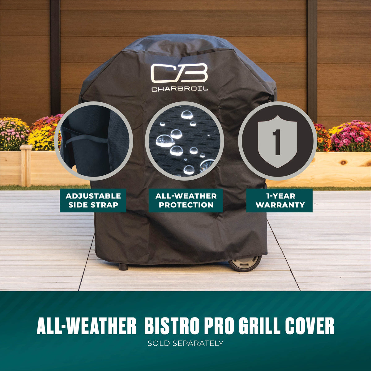 Char-Broil Bistro Pro™ Electric Grill + Charcoal Mode Black product view 12