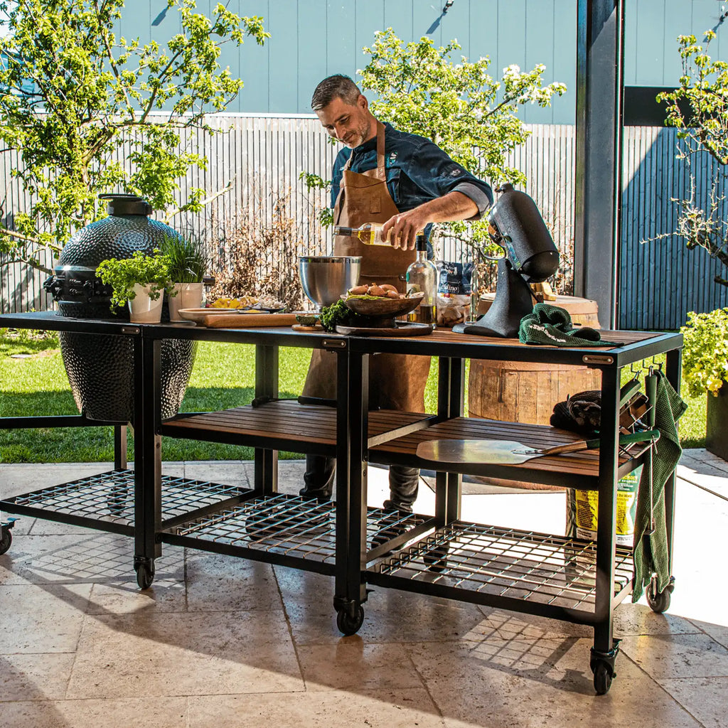 Big Green Egg Large Big Green Egg in Modular Nest with Expansion and 3 Acacia Inserts Package product view 6