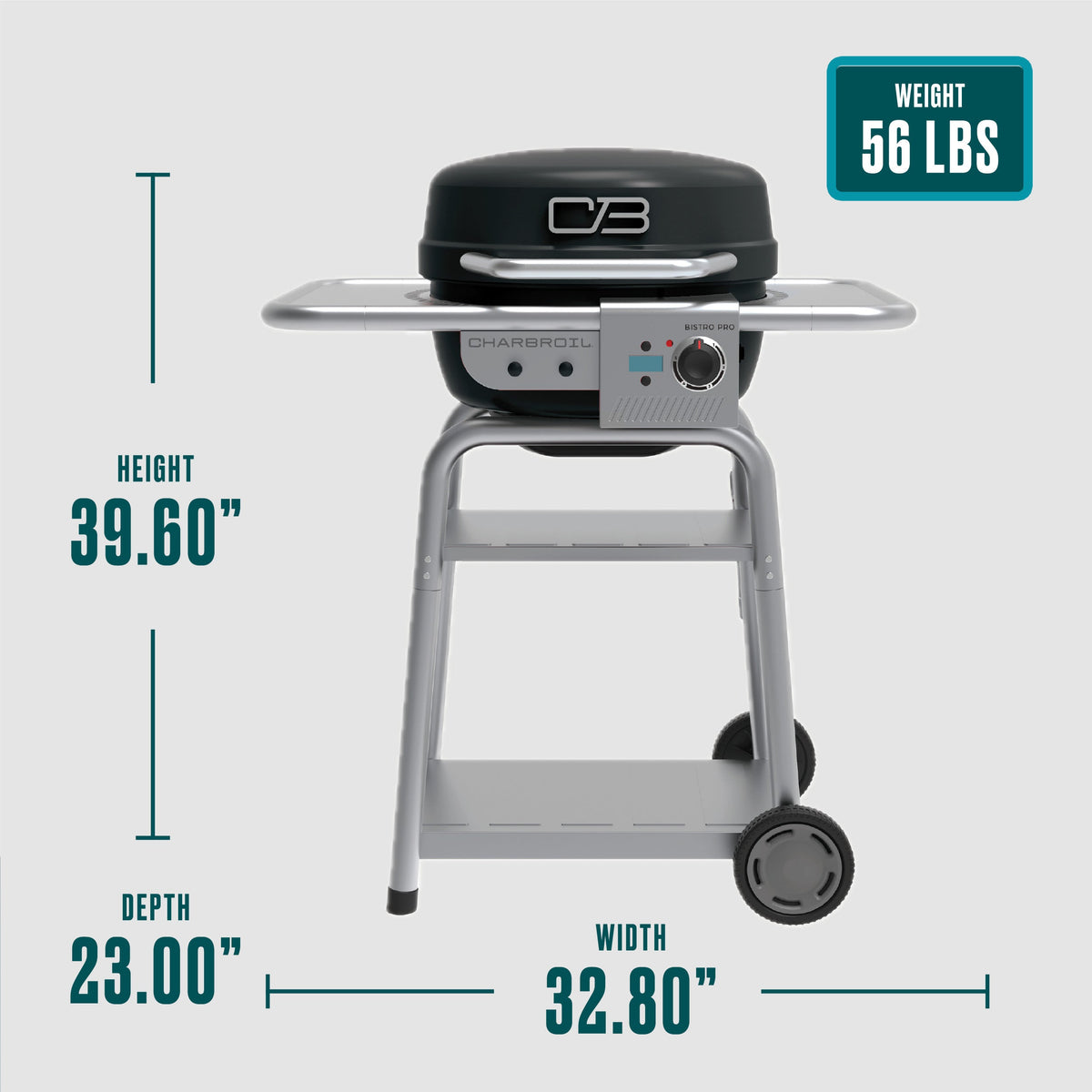Char-Broil Bistro Pro™ Electric Grill + Charcoal Mode Black product view 11