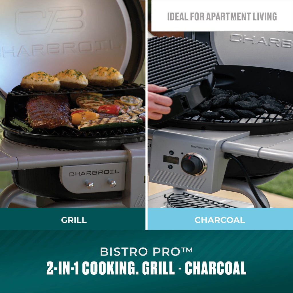 Char-Broil Bistro Pro™ Electric Grill + Charcoal Mode Black product view 2