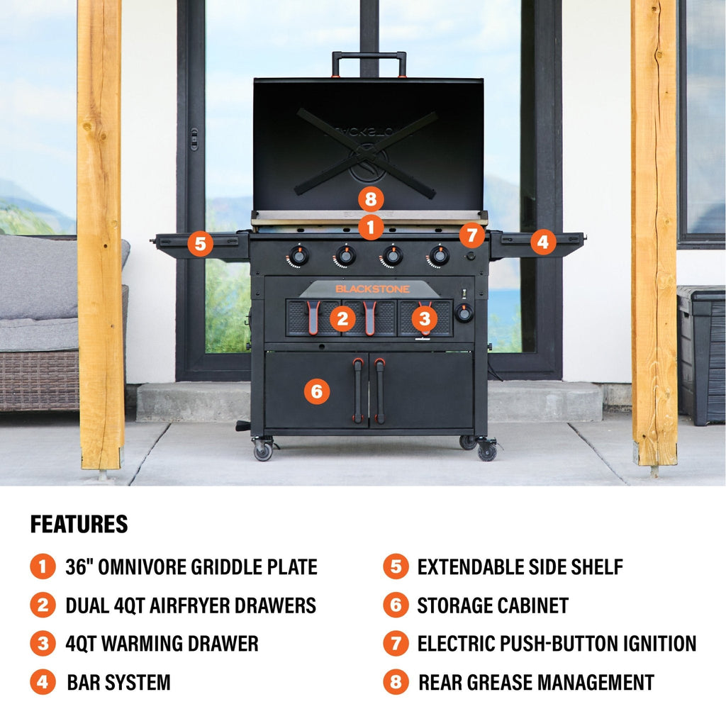 Blackstone 36” Griddle Airfryer Combo product view 3