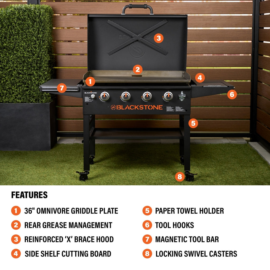 Blackstone Original 36” Griddle with Hood (Natural Gas) product view 3