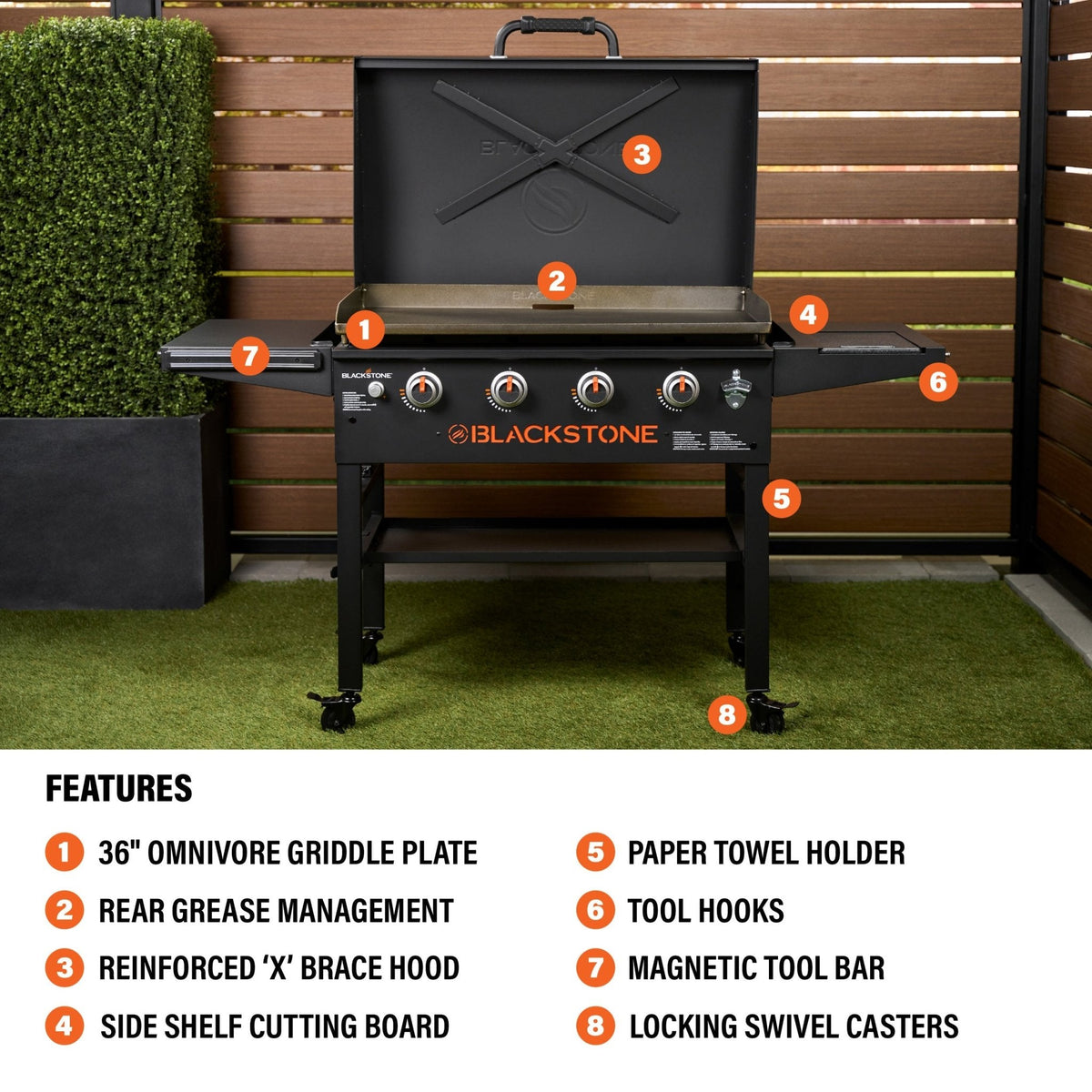 Blackstone Original 36” Griddle with Hood (Natural Gas) product view 3