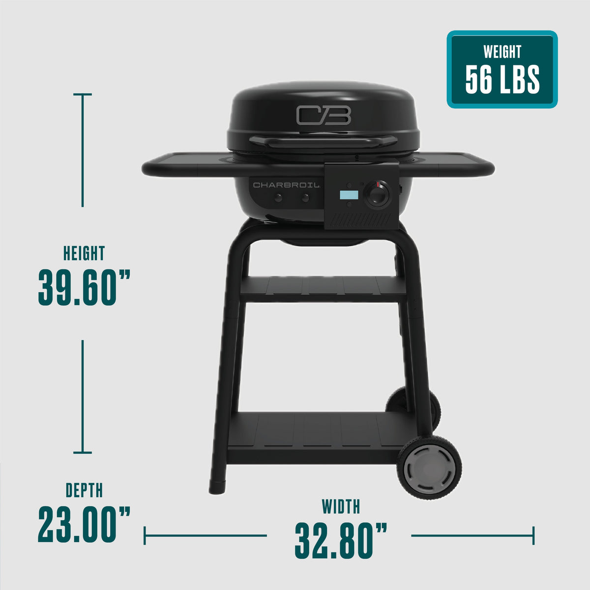 Char-Broil Bistro Pro™ Electric Grill + Charcoal Mode Blackout product view 11