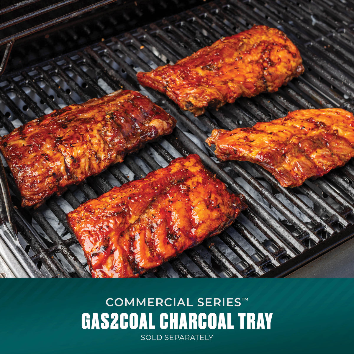 Char-Broil Commercial Series™ 2 Burner Gas Grill & Griddle (Black) product view 6