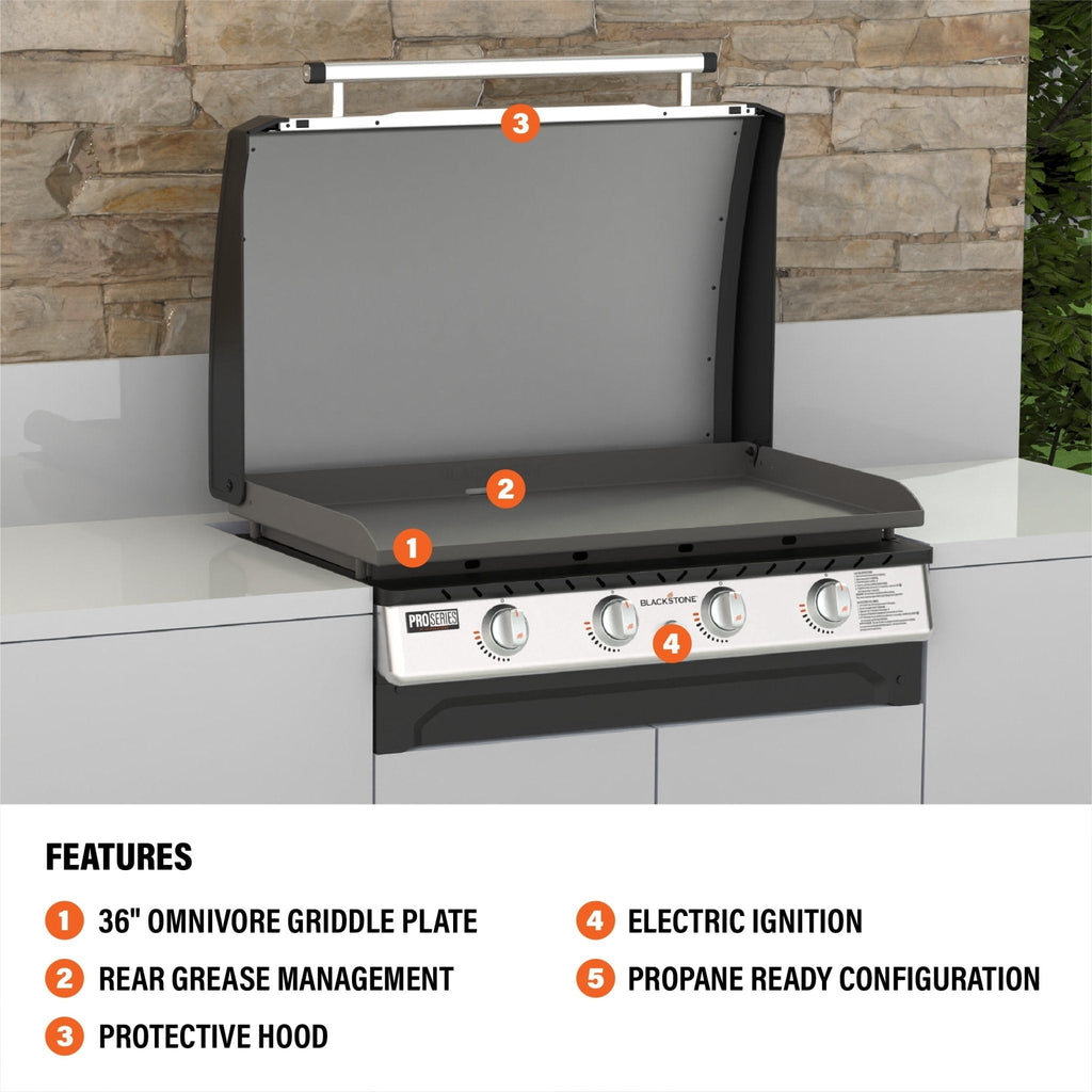 Blackstone 36" Drop-in Griddle with Hood (Propane) product view 3
