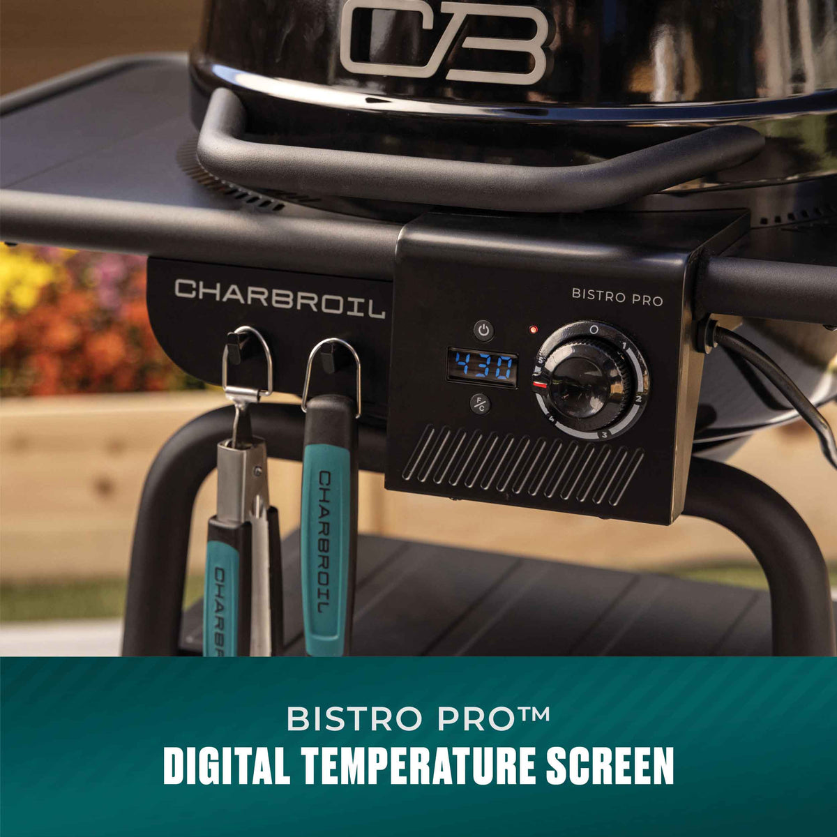 Char-Broil Bistro Pro™ Electric Grill + Charcoal Mode Blackout product view 8