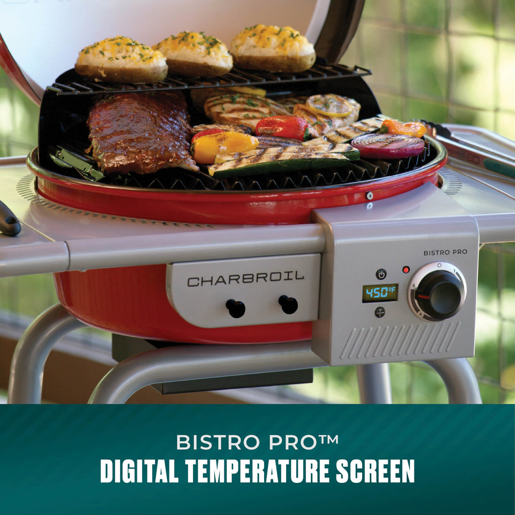 Char-Broil Bistro Pro™ Electric Grill & Griddle + Charcoal Mode Red product view 8