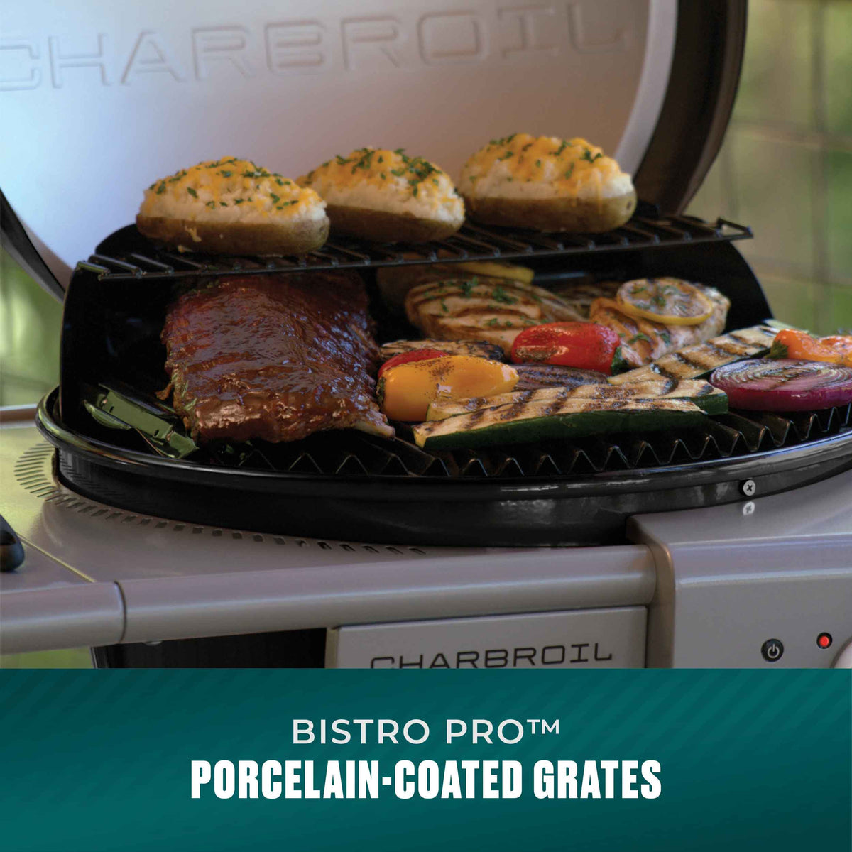 Char-Broil Bistro Pro™ Electric Grill + Charcoal Mode Black product view 5