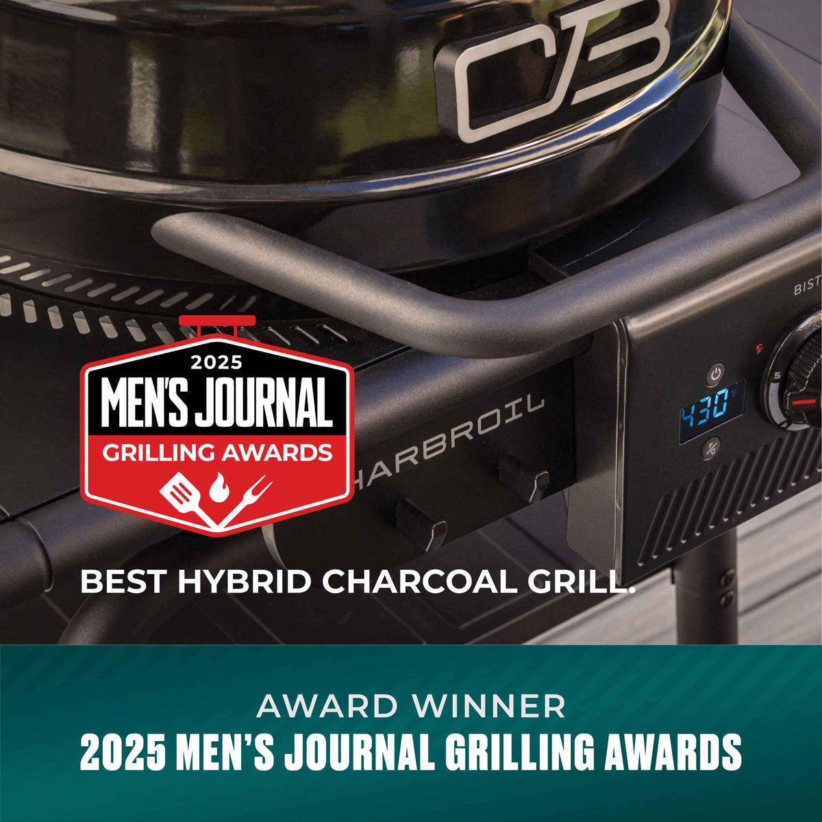 Char-Broil Bistro Pro™ Electric Grill + Charcoal Mode Blackout product view 4