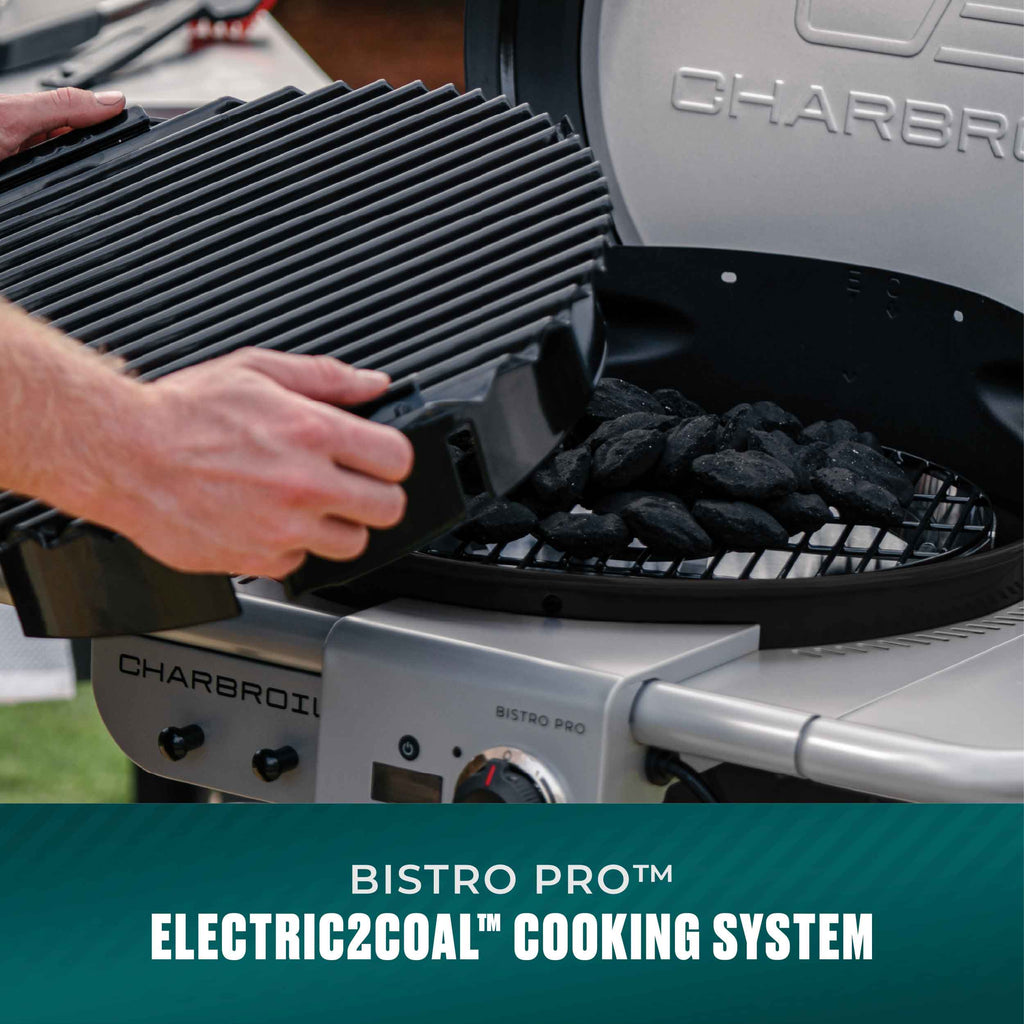 Char-Broil Bistro Pro™ Electric Grill & Griddle + Charcoal Mode Black product view 5