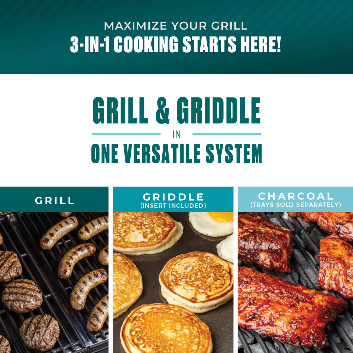 Char-Broil Commercial Series™ 4 Burner Gas Grill & Griddle (Black) product view 2